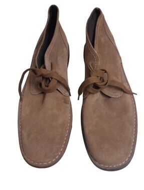 John Varvatos Brown Suede Desert Boots - Casual Lace-Up